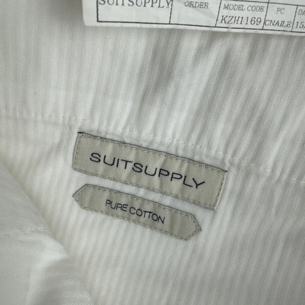 Suitsupply Porto Mens White Cotton Chino Pants Trousers fits 33*26 Preppy Cruise